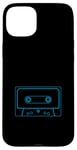 Coque pour iPhone 15 Plus Contour de cassette en bleu Old Tech nostalgique