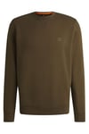 BOSS Mens Westart Cotton-terry regular-fit sweatshirt with logo patch