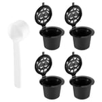 4x Refillable Reusable Coffee  Pods For  Machines Spoon O9I13716