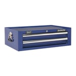 Mid-Box 2 Drawer with Ball Bearing Slides - Blue - Sealey AP26029TC New