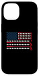 Coque pour iPhone 14 Patriotic Golf USA Flag Clubs de golf 4 juillet Balles de golf