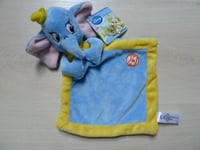 42. DOUDOU PLAT DISNEY DUMBO ELEPHANT BLEU JAUNE BALLE ROSE NEUF