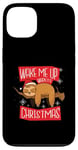 Coque pour iPhone 13 RÉVEILLE-MOI QUAND C'EST NOËL Meme drôle de paresseux paresseux