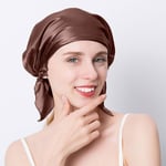 (One SizeCoffee) 100 % Natural Mulberry Silk Night Silk Cap Unilakka Pure Silk Hair Wrap Sleeping Pipo Naisten Tytölle 19 Äiti