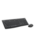 Logitech MK295 Silent - keyboard and mouse set - Russian - graphite - Tastatur & Mussett - Russisk - Svart
