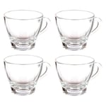 San Ignacio Lot de 4 tasses en verre à café avec anse 80 ml collection Vivalto