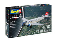 Junkers Ju 52/3 M Civil Avion 1:72 Plastique Model Kit Revell