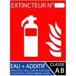 Panneau extincteur eau pulvérisée additif 100x150 mm