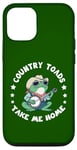 iPhone 12/12 Pro Country Toads Take Me Home, Cool Cowboy Toad Playing Music Case