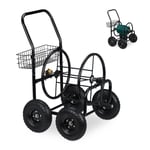 Devidoir tuyau arrosage 4 roues 14 kg dévidoir de jardin enrouleur de tuyau