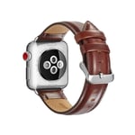 Premium Läderarmband Apple Watch 45mm Series 8 Brun