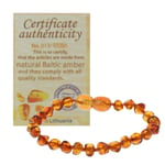 Naturligt Baltic Amber Armband för bitringar Baltic Amber Anklet Baby Bead Smycken