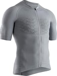 X-Bionic Effektor 4.0 Bike Zip Chemise Homme, Dolomite Grey/Arctic White, FR : S (Taille Fabricant : S)