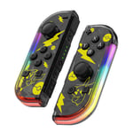 Trådlösa parspelkontroller för Nintendo Switch Joy Con, vänster och höger, joystick Pikachu