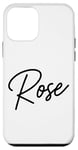 Coque pour iPhone 12 mini Rose Nom Femme Mignon Fille Élégante Femme Amour Manuscrite