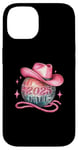 iPhone 14 It's 2025 Y'all New Years Disco Ball With Pink Cowboy Hat Case