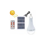 LaBlanc - Ampoule LED solaire étanche avec télécommande et minuteur, luminaire d'extérieur, idéal pour un jardin, une randonnée,9W