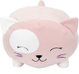 THE CONCEPT FACTORY- Nuevo 2024-COJÍN GATO, PE9806, Peluche Coussin Chat Kawaii, Douceur et Confort, Idéal pour Détente et Décoration, Compagnon de Jeu pour Enfants, Taille 40 cm, Couleur Rose, Pink