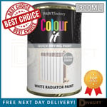 WHITE RADIATOR PAINT GLOSS FINISH PAINT TIN QUICK DRYING METAL PAINT NEW 300ML