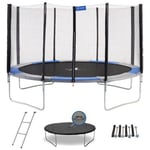 Trampoline rond 430cm avec filet, échelle, bâche et kit ancrage - RALLI 430