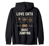 Cat Lover Cats And Base Jumping Parachuting Kittens Pet Zip Hoodie