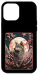 Coque pour iPhone 15 Pro Max Loup et lune Hokkaido japonais, art naturel, femmes, hommes,