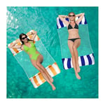 Hamac de piscine flottant 2 pièces, hamac de piscine gonflable polyvalent 4 en 1 avec maille, chaise longue gonflable pour adultes et enfants, hamac