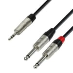 Adam Hall Y-splitkabel Minijack til 6,3mm Jack (6m)