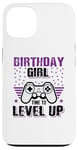 Coque pour iPhone 13 Birthday Girl Time To Level Up Jeu vidéo Nerd