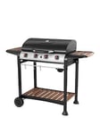 George Foreman 4-Burner Gas Bbq - Black &Amp; Wood Effect