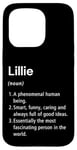 Coque pour iPhone 15 Pro Lillie Définition du nom Dictionnaire amusant