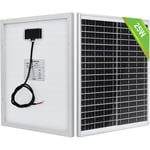 Eco-worthy - 25W 12V Mono Panneaux Solaires pv pour Voiture rv Accueil Batterie Charge