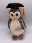 TY Beanie Baby Wise Class Of 1998 Owl With Tag In Plastic Protector B