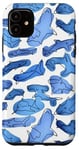 Coque pour iPhone 11 Motif requin bleu baleine côtière mignon requin kawaii