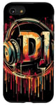 Coque pour iPhone SE (2020) / 7 / 8 DJ Tattoo Design avec des écouteurs pour les DJ et les