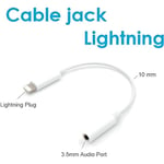 cable Lightning ADAPTATEUR vers to jack 3.5mm pour APPLE iPhone 7 plus  Skyexpert