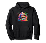 Splash Art Vintage Radio Antique Radios Pullover Hoodie