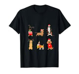 Cute Christmas Dogs with Holiday Lights Tee T-Shirt