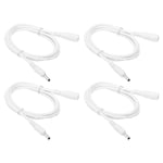 4 Pcs 3Ft Male to Female Plug 3.5 x 1.35mm DC Power Extension Cord Cable, White