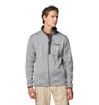 Columbia Men's Sweater Weather Full Zip, Full Zip Fleece Jacket, City Grey Heather, S