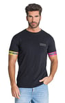 Gianni Kavanagh Men's Black Chromatica Elastic Tee T-Shirt, M