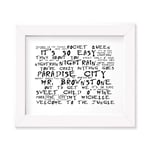 Guns N Roses Poster Framed Gift Lyrics Print Appetite for Destruction Band Merchandise Album Art