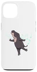 Coque pour iPhone 13 Hippopotame pygmée dansant Animaux sauvages mignons