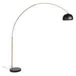 Qazqa - xxl - Lampadaire avec Abat-Jour - 1 lumière - h 269 cm - Noir et Or - Moderne - éclairage intérieur - Salon i Chambre