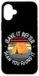 iPhone 16 Plus Camping Tent Retro Vintage Leave It Better Than You Found It Case