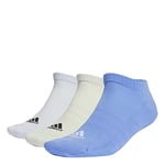 adidas Unisex Cushioned Low-Cut Socks 3 Pairs, Blue Fusion/Linen Green/Halo Blue, 6.5-8