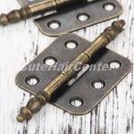 Retro European Cabinet Cupboard Door Hinges Jewelry Box Hardware Antique Bronze