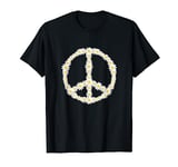 Hippie Sign Flowers Anti-war Logo Daisies Peace Sign T-Shirt