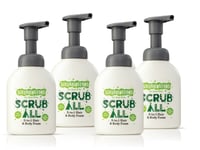 Scrubbingtons Scrub All 3 in 1 Shampoo, Conditioner & Body Wash Foam 4 x 200ml