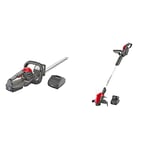 Mountfield MHT 20 Li Cordless Hedge Trimmer & MTR 20 Li Cordless Grass Trimmer, For trimming corners and borders, 25cm cutting width, Dual-line auto feed head, 20V (2Ah) battery, 150W